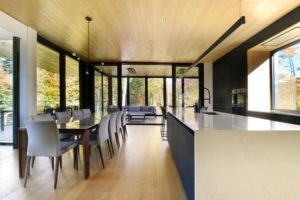 plafond intérieur pin blanc